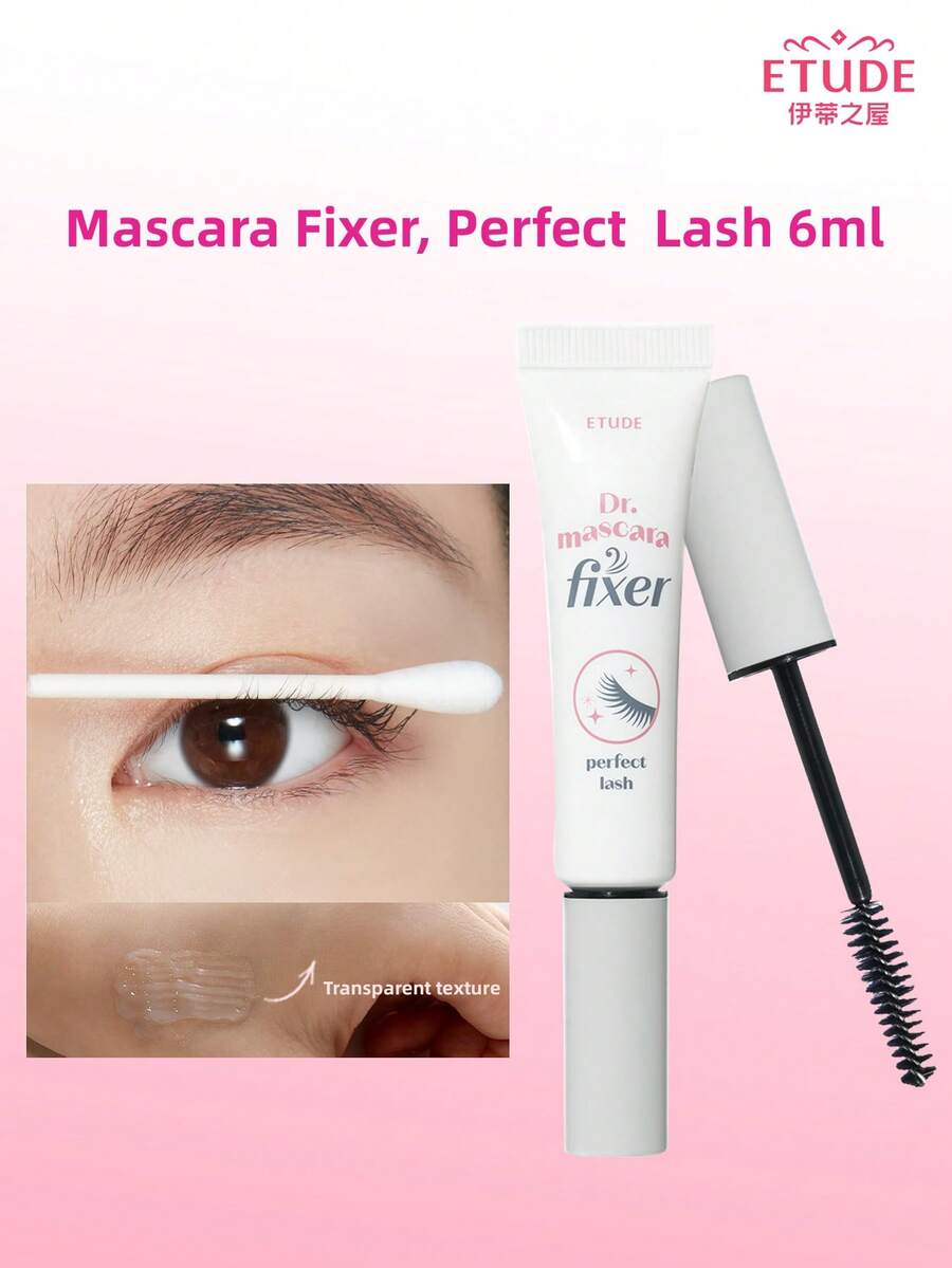 ETUDE Dr. Mascara Eyelash Setting Liquid, Transparent Eyelash Primer, Korean Style Eyelash Setting Liquid, All Day Curl & Long Lasting, Volumizing, Smudge-Proof, Korean Makeup, Beauty, Transparent - Clear Mascara Primer - View 1