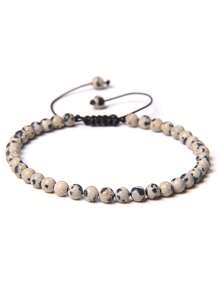 4mm Fine Bead Bracelet, Adjustable Natural Stone Semi-Precious Gemstone Yoga Beads Handmade Bracelet Jewelry - Bracelet - View 32