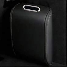 Portable Car Storage Shoe Box, PU Material, Car Organizer Storage Box, Trunk Storage Box, Vehicle Supplies Storage, Dedicated Shoe Storage For Passenger Seat, Black/Brown Optional V - Multicolor - View 8