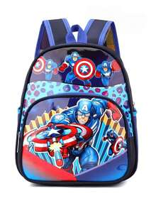 Disney Marvel Spider-Man Frozen Cars Avengers Princess Sophie Backpack, Multi-Color Cartoon Superhero Princess Racing Theme School Bag, Lightweight Durable Large Capacity Daily Backpack, Suitable For Teens And Adults, Casual Cartoon Backpack With Front Pocket, Travel Commute Shoulder Bag For Learning, Cute 3D Cartoon Pattern Backpack, Multiple Designs - Multicolor - View 6