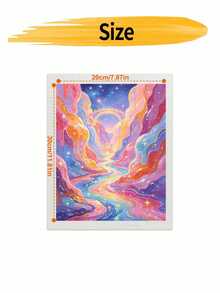 DIY Magical Fantasy Castle Galaxy (Frameless Or Framed 8x12 / 16x20 Inches) Paint By Numbers Kit(Acrylic) Arts & Crafts For Adult Beginners, Home Wall Decor, And Holiday Gifts For Relaxation And Home Aesthetic - Sets - View 9