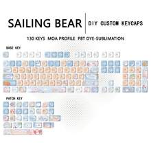 Nautical Bear Keycaps Cute DIY Highly Attractive PBT 5-Sided Dye-Sublimation MOA Height Compatible With Mechanical Keyboards - View 11