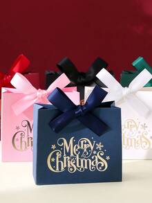 15pcs Christmas Gold Foil Square Gift Boxes/Creative Gift Boxes - Premium Gold Foil Christmas Merry Snowflake Pattern Gift Boxes - View 7