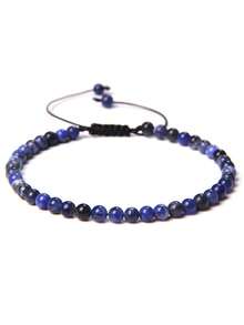 4mm Fine Bead Bracelet, Adjustable Natural Stone Semi-Precious Gemstone Yoga Beads Handmade Bracelet Jewelry - Bracelet - View 37