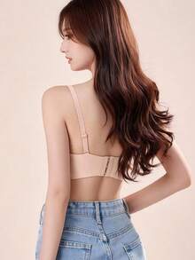 Elisvara Khaki Women Front Closure Wireless Push Up Padded Bra For Small Bust, All Day Comfort - Khaki - View 2