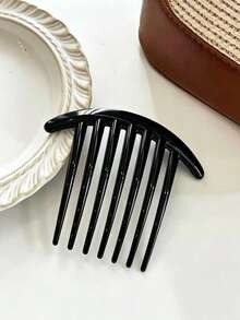 3/1pc French Style Hair Comb, Women's Bun Styling Tool, INS Style, All Season Essential, Suitable For Commute/Date/Daily Fashion Hair Accessory - Multicolor - View 2