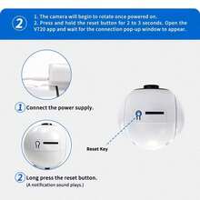 1/2/4pcs 1080P WiFi Security Camera With Night Vision, Spotlight And Speaker - Two-Way Audio, AI Motion Tracking, 360° Panoramic/Tilt/Zoom, For Home Indoor Security, Compatible With Alexa, Suitable For Young, Elderly And Pets, Indoor Surveillance | Modern Security System | Wireless Connection Indoor Monitoring Camera, Office Monitoring Camera - Black - View 5