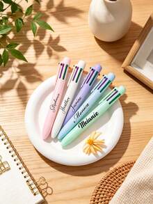 Personalized Multi-Color Pen, 6-In-1 Ballpoint Pen, Student Stationery - Sets - View 5