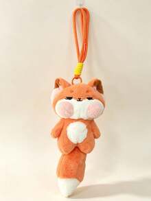 Liontin Boneka Rubah Lucu, Gantungan Kunci Rubah Lembut dan Berbulu, Hiasan Menggemaskan Cocok untuk Ransel, Tas Tangan, dan Kunci, Hadiah Kecil Ideal untuk Teman dan Penggunaan Sehari-hari - Burnt Orange - View 3