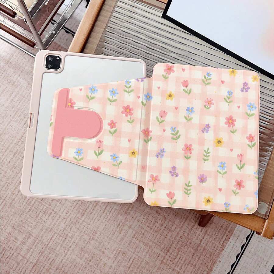 1件平板電腦保護殼，相容於 iPad 11/A16/10th/Air4/5/6/Pro 12.9/2024/2025/2020/2021/2022/2023/10.2/10.9/Mini7，相容於 Galaxy Tab A8/A9 Plus/S6 Lite/S7/S9FE PLUS/S10 Plus，相容於 5/5pro/6/6pro/7/7pro/6s Pro，適用於工作、旅行和居家使用，可折疊平板電腦保護殼 - 彩色 - 查看 1