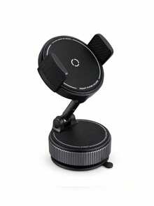 Vacuum Suction Cup Car Phone Holder, 360° Rotating 3-Axis Folding Mechanical Clamp, One-Hand Operation No-Residue Suction Cup Base, Suitable For Car Dashboard, Windshield, Universal Smartphone Holder, Applicable For Car, Gym, Bathroom, Live Streaming - A - View 11