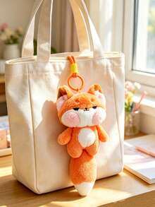 Liontin Boneka Rubah Lucu, Gantungan Kunci Rubah Lembut dan Berbulu, Hiasan Menggemaskan Cocok untuk Ransel, Tas Tangan, dan Kunci, Hadiah Kecil Ideal untuk Teman dan Penggunaan Sehari-hari - Burnt Orange - View 4