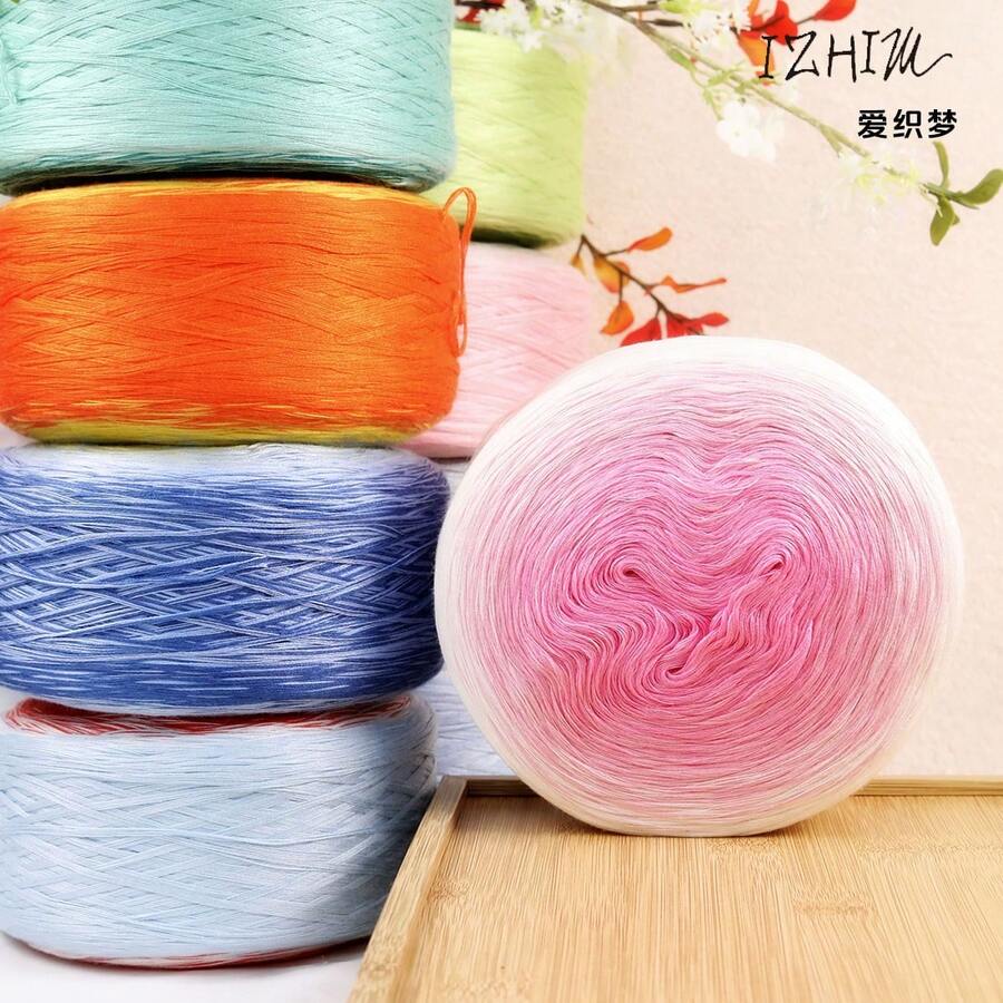 500g Gradient Ombre Cake Yarn Set, Macaron Color Soft Fine Yarn For Hand Knitting Crochet, DIY Scarf Shawl Bag Sweater Craft Yarn - 1 Piece - View 1