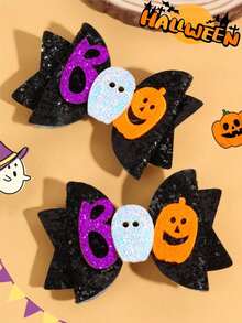 1pc Halloween Sequin Hair Clip - Cartoon Halloween Theme Accessory Hair Decoration, Suitable For Halloween Party, Costume Night - Multicolor 2 - View 5
