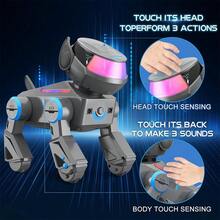 Smart Robot Dog, Remote Control AI Robot Dog Toy, Bluetooth Programmable Robot Pet With Motion Sensing Touch Song Dance, Gray 3rd Generation Electronic Robot Dog For Kids Boys Girls, Rechargeable Toy Robot Gift - Grey - View 6