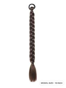 2pcs 16/24 Inch Black/Brown/Multi-Color Fashion Synthetic Braided Hair Extensions, Heat-Resistant Weave Hair, Suitable For Women's Daily, Holiday, Party, Music Festival, Carnival, New Year Gift Use - Dark Brown - View 3