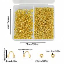 1 Set 200pcs U-Shaped Buckle + Positioning Bead Accessories Kit, Suitable For Handmade DIY Bracelets, Necklaces, Jewelry Decoration Materials And Tools - Buckle Positioning Beads - View 2
