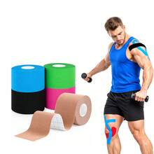 5 Rolls, Kinesiology Tape, Bandage, Muscle Tape, Sports Functional Tape, Dynamic Tape, Suitable For Foot Sports Functional Tape, Daily Exercise, Running - Multicolor - View 4