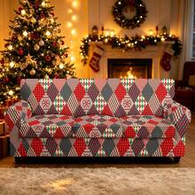 1pc Christmas Print Elastic 5-Piece Chair Cover Single Seat Dust-Proof Living Room Bedroom Sofa Cover All Season Universal Removable Washable - Multicolor - View 16