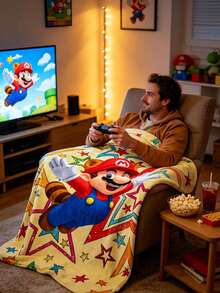 Splendor Game-Themed Plush Blanket. 4 Different Patterns To Choose From. It's A Cozy Cover For Your Sofa For A Nap, A Decorative Blanket For Relaxation. Suitable For Christmas, Halloween, And Various Festivals. It's A Great Item For Home Decor. - Multicolor - View 2