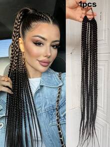 24 Inch Colored Wig, Hair Tie, Three Strand Braid, Chemical Fiber, European And American Style, Explosive Circle, Twisted Braid - Multicolor - View 13