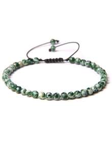 4mm Fine Bead Bracelet, Adjustable Natural Stone Semi-Precious Gemstone Yoga Beads Handmade Bracelet Jewelry - Bracelet - View 50