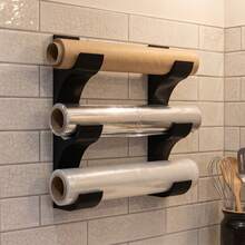 Kitchen Roll Holder Wall Mount, Plastic Wrap Organizer, Aluminum Foil Holder, Parchment Paper Holder, Under Cabinet Foil Dispenser, Cling Film Storage Rack, Kitchen Storage Organizer, Under Cabinet Storage Rack For Kitchen Organization - Multicolor - View 8