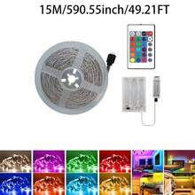1pc Multi-Color RGB Decor LED Light Strip, 24 Keys Remote, Battery Operated No Plug Self-Adhesive Cuttable Lights For Christmas, Halloween, Birthday, Wedding, Window, Cosplay Background Party Decor (Batteries Not Included) - 24Key DCH - View 10