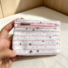 Korean Style Cute Printed Coin Purse, Student Striped Cartoon Small Bag, Multi-Functional Versatile Wallet, Suitable For Daily Outings Storage And More, Also A Top Choice For Holiday Gifts - Multicolor - View 8