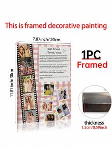 1pc Custom Photo Collage For Best Friend Template Custom Poster, Personalised Best Friend Definition Print Customized Wall Art, Birthday Gift For Best Friend Pictures Custom Photo, Customizable Things, Room Decor, Optional Frame - Multicolor - View 16