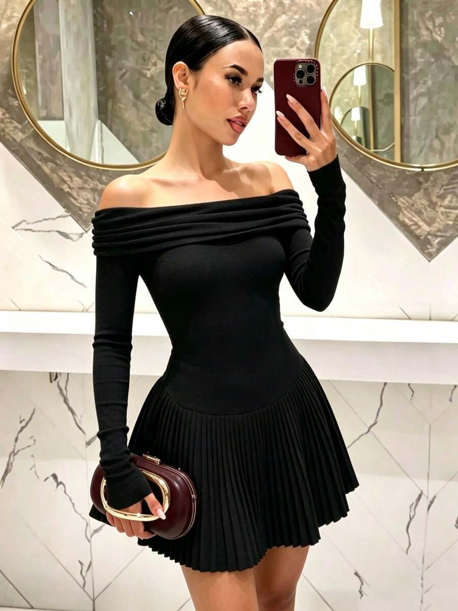 Women Short Dresses - Black - View 1