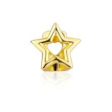 1pc Hip Hop Star Shaped Grillz, European & American Style Halloween Tooth Jewelry, Popular Gold Tooth Cap - Multicolor - View 6