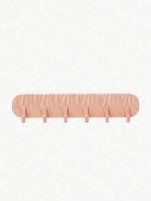 1pc Baby Macaron Color Wavy Self-Adhesive Hook Rack, Plastic 6-Hook Wall Mount Hook, Cute Decorative Storage Organizer, Suitable For Baby Room - Multicolor - View 9