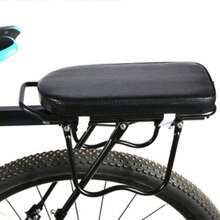 Bicycle Rear Seat PU Leather Soft Cushion Rear Rack Seat Waterproof Children's Seat With Backrest Bicycle Accessories - Multicolor - View 3