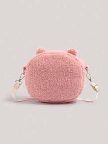 Cute Cartoon Autumn/Winter Plush Small Bag, Niche Design, Versatile & Personalized, Crossbody Bag For Women, Suitable For Outings, Commuting, Daily Wear And Shopping - Pink - View 4