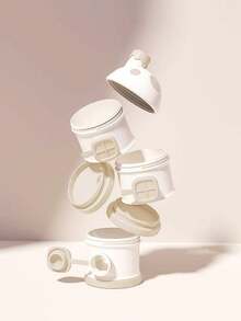 1pc Baby Mushroom Shaped PP Milk Powder & Snack Storage Container, Suitable For Outdoor Use - Multicolor - View 1