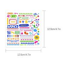 1pc Colorful Line Stickers For Decoration Of Planner, Diary, Scrapbook, Notebook, Envelope, Greeting Card, Laptop, Suitcase, Phone, Guitar, Skateboard, Luggage - Multi-colored Lines - View 7