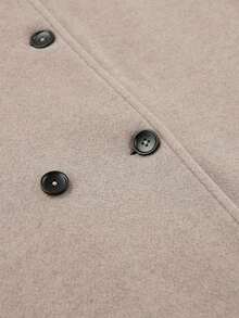 2026 Autumn/Winter Fashion Casual Commute Daily Lazy Overcoat, Versatile Double-Breasted Stand Collar Winter Jacket - Camel - View 6