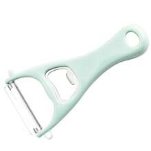 1pc Multi-Function PP Stainless Steel Vegetable Peeler & Bottle Opener, Yanng 2-In-1 Fruit Peeler With Beer Bottle Opener, Sharp Blade Ergonomic Handle Peeling Tool, Suitable For Potato, Apple, Cucumber And Other Daily Kitchen Use - Multicolor - View 8