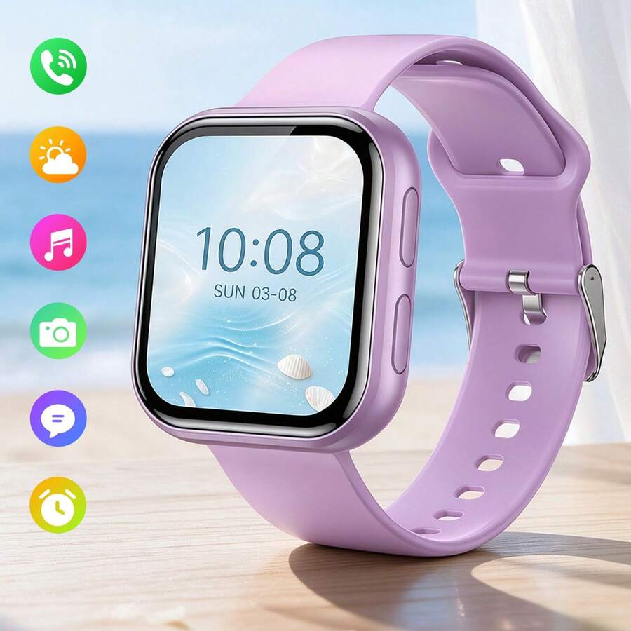 ZhiKexing 1.83 Inch HD Display Smart Watch, Wireless Calling, Wireless Music, Call Reminder, Customizable Watch Face, Multiple Sports Modes, Sedentary Reminder, Suitable For Friends, Couples Gifts, Compatible With Android And IOS - View 1