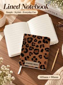 A5 Leopard Print Notebook, 96 Pages Hardcover Journal, Beautiful Animal Print Diary, Suitable For Writing, Studying, Office, School Supplies, Cute Animal Pattern Hardcover Notebook - A - View 14