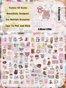 Koleksi Stiker Kopi Lucu 50/100pcs untuk Laptop, Koper, Skateboard, Gitar, Dekorasi Ruangan, Stiker Grafiti DIY - MultiWarna - View 2