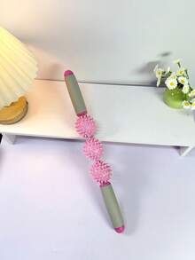 3-Ball Spiky Massage Roller Stick, Deep Tissue Trigger Point Muscle Massager, Portable Yoga Fitness Massage Tool - Multicolor - View 5