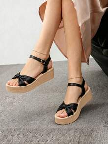 Women Platforms & Wedge Sandals - Black - View 14