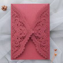 10pcs/Pack Hollow Flower Invitation Cards, Suitable For Wedding, Engagement, Birthday Party, Etc. Celebration Event, Greeting Cards Decoration - Multicolor - View 43