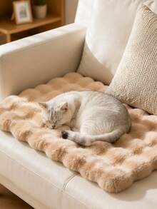 1pc Soft Plush Pet Bed Mat, Warm & Durable Sleep Pad For Autumn/Winter, Reusable Comfortable Sleeping Blanket, Cute Single Floor Mat, Suitable For Small, Medium, Large Dogs & Cats, Indoor Pet Sleeping Supplies - Multicolor - View 14