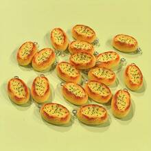 10pcs Cartoon Cheese Bread Resin Pendants - Bread Pendant - View 8