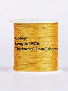 Gold/Silver Metallic Braided Cord, Suitable For Making Bracelets, Necklaces, DIY Tassels, Beaded Jewelry, Shamballa Cords And Other Accessories. - Multicolor - View 14
