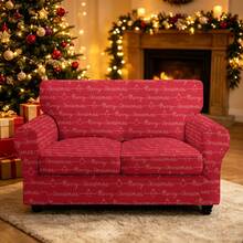 1pc Christmas Print Elastic 5-Piece Chair Cover Dust-Proof Living Room Bedroom Sofa Cover All-Season Universal Removable Washable - Multicolor - View 26
