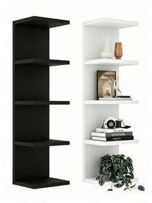 1pc Multi-Layer Minimalist Wall-Mounted Storage Shelf, Modern Living Room Bedroom Wall Decor Rack, Suitable For Books, Dolls, Toys, Clothing, Etc., Applicable For Home, Shop And Product Display - Multicolor - View 1
